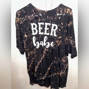 Gildan Black and Brown Short Sleeve Tee